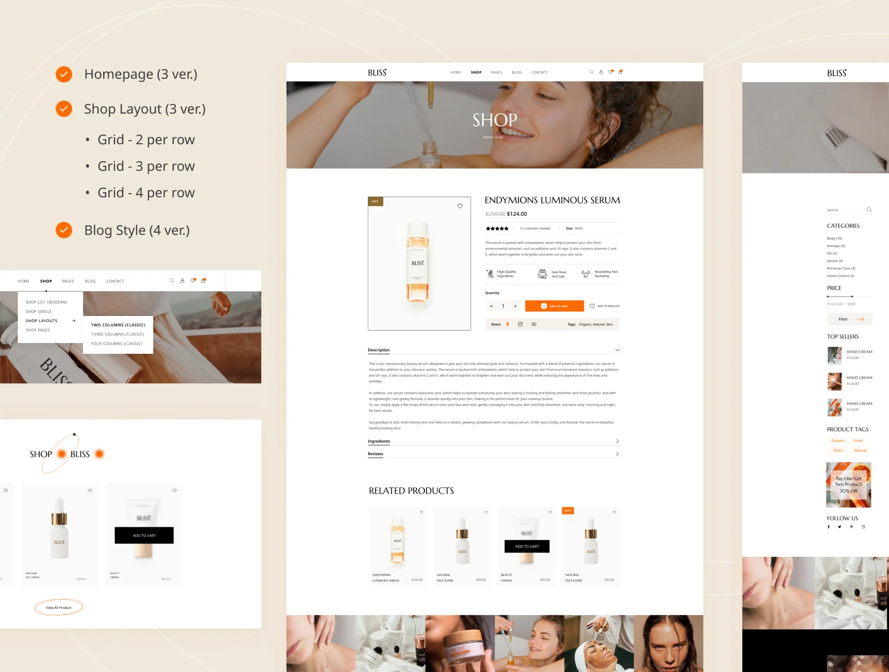 Bliss - Beauty E-Commerce Website UI Figma Template