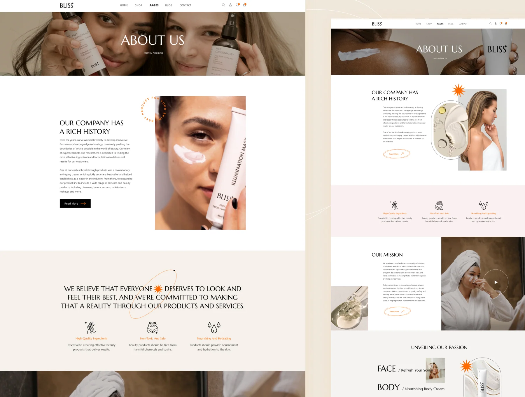 Bliss - Beauty E-Commerce Website UI Figma Template 3