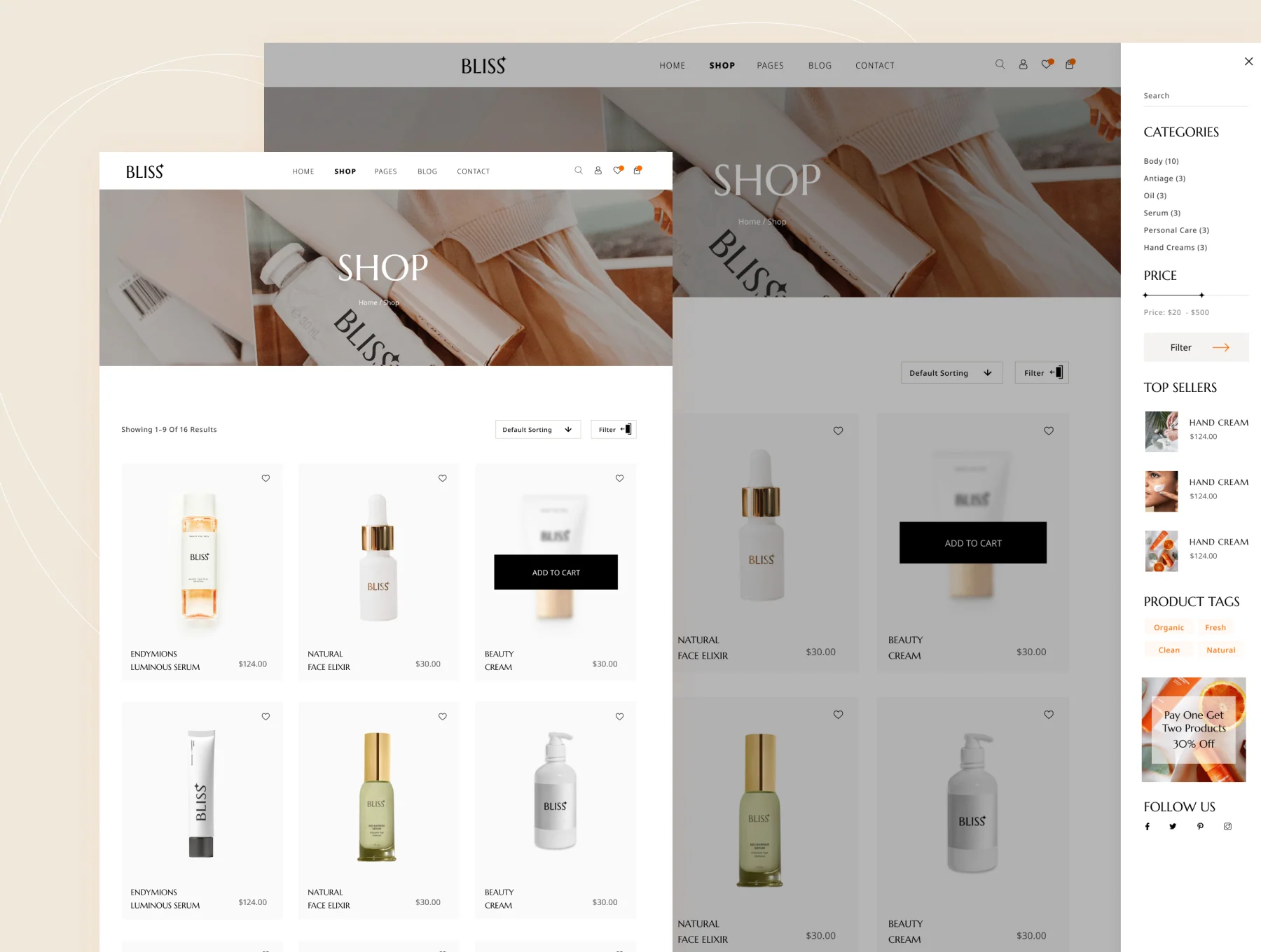 Bliss - Beauty E-Commerce Website UI Figma Template 4
