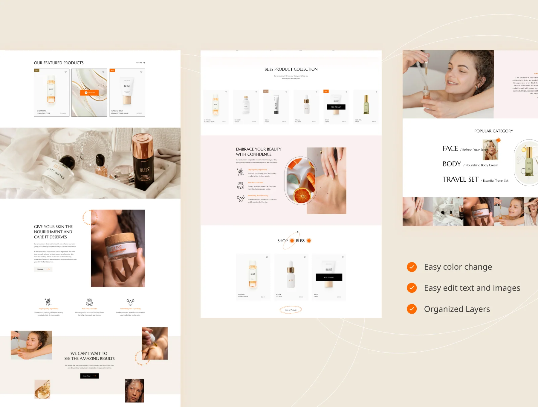 Bliss - Beauty E-Commerce Website UI Figma Template 6