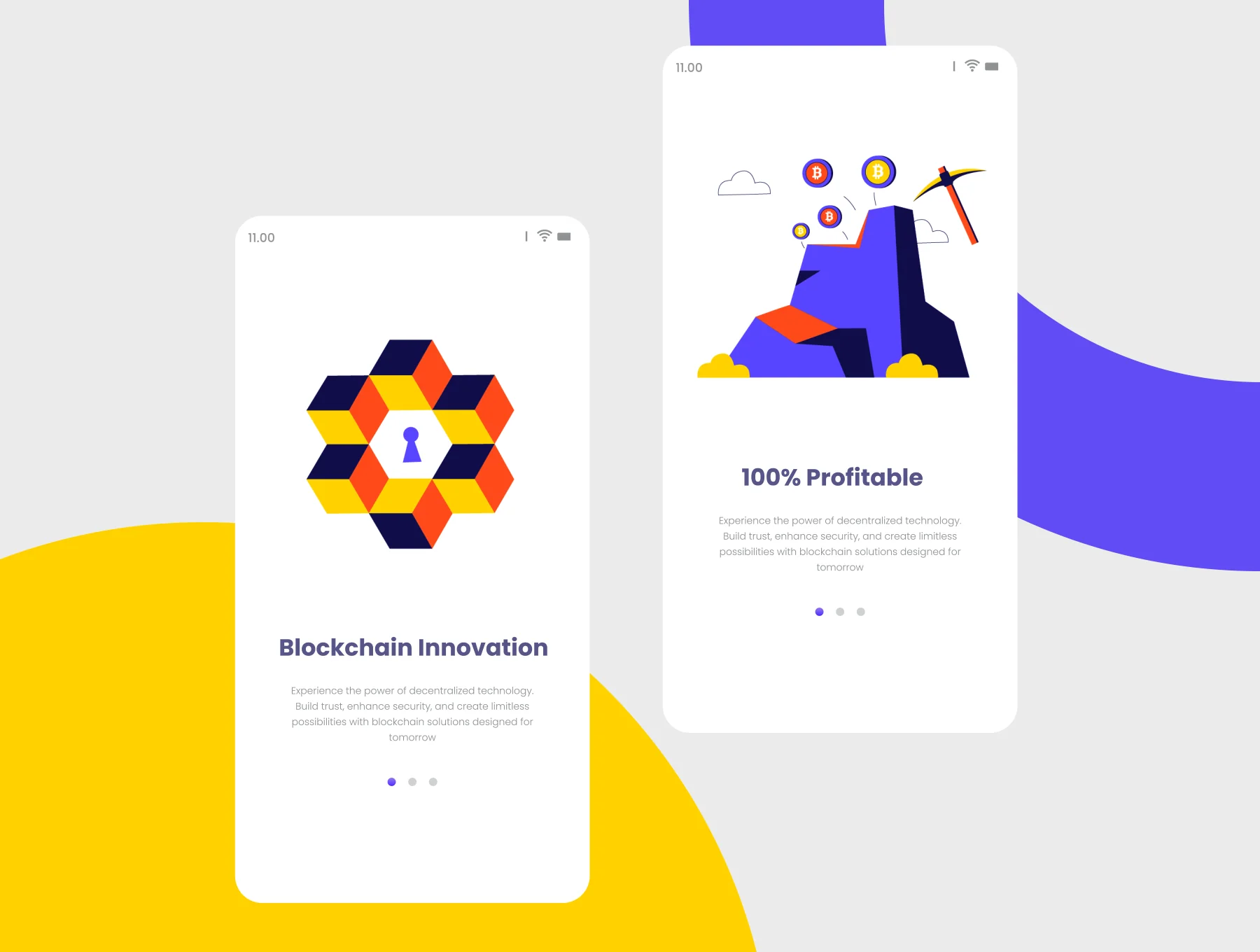 Block Chain 2D Illustrations 3