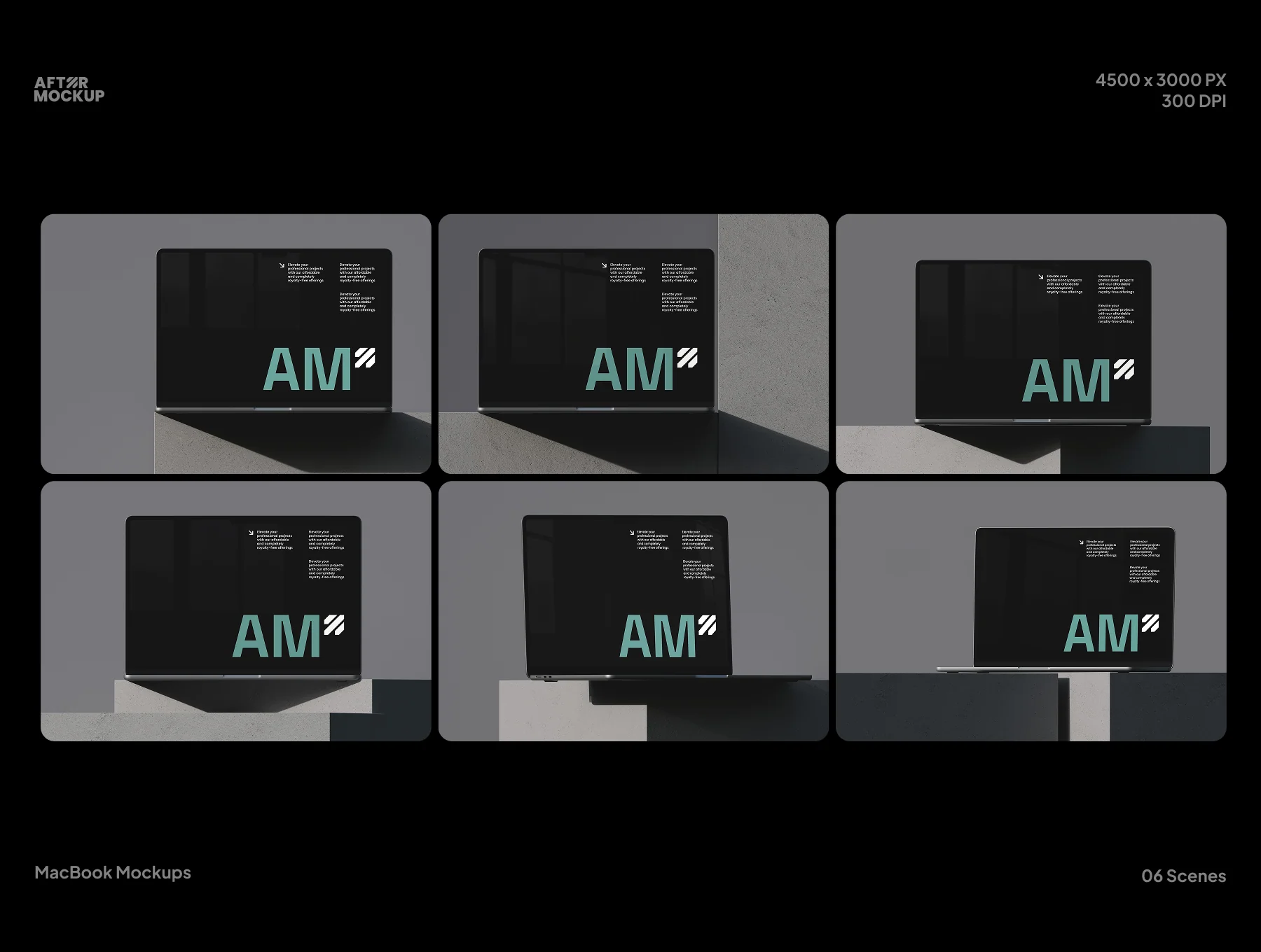 Block MacBook Mockups Bundle 3