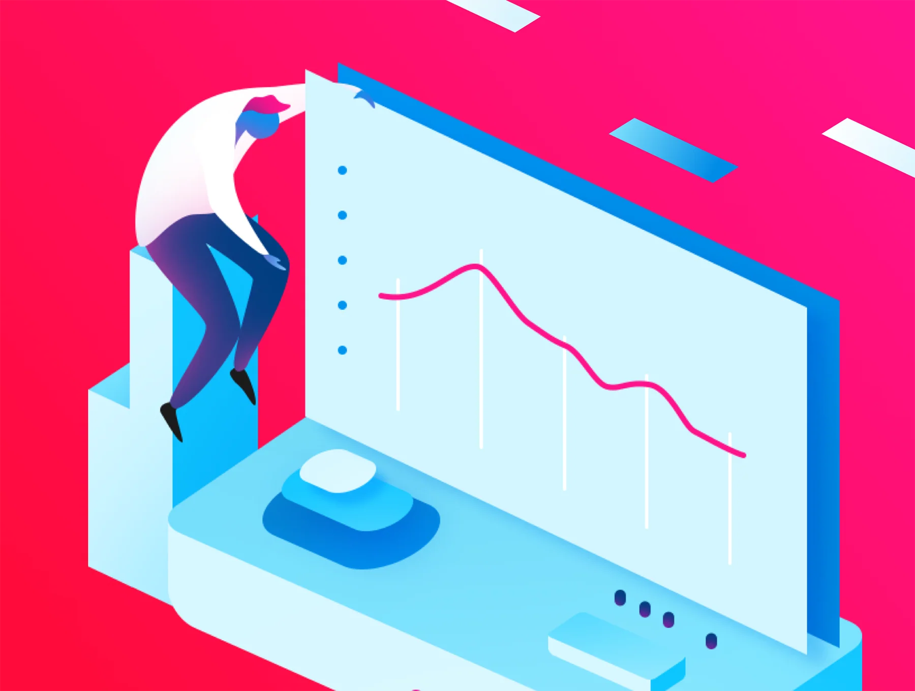 Blockchain 2.5D Illustrations 2