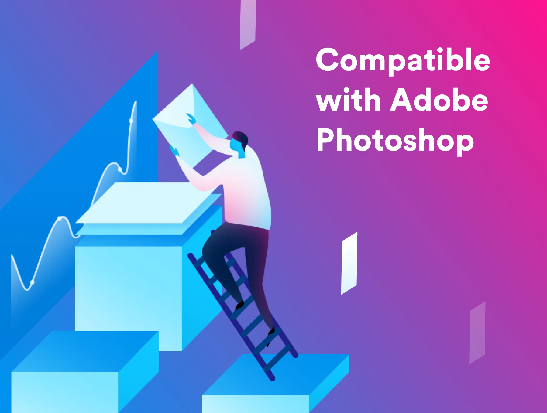 Blockchain 2.5D Illustrations 4