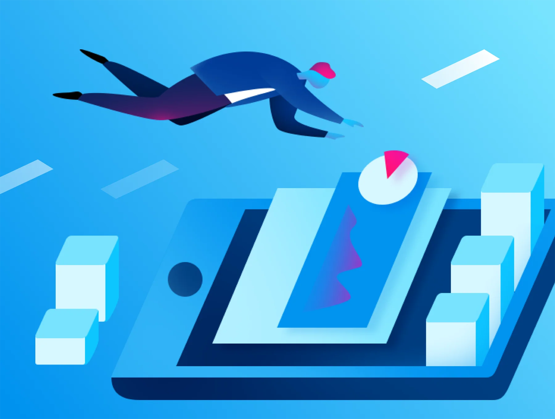Blockchain 2.5D Illustrations 6