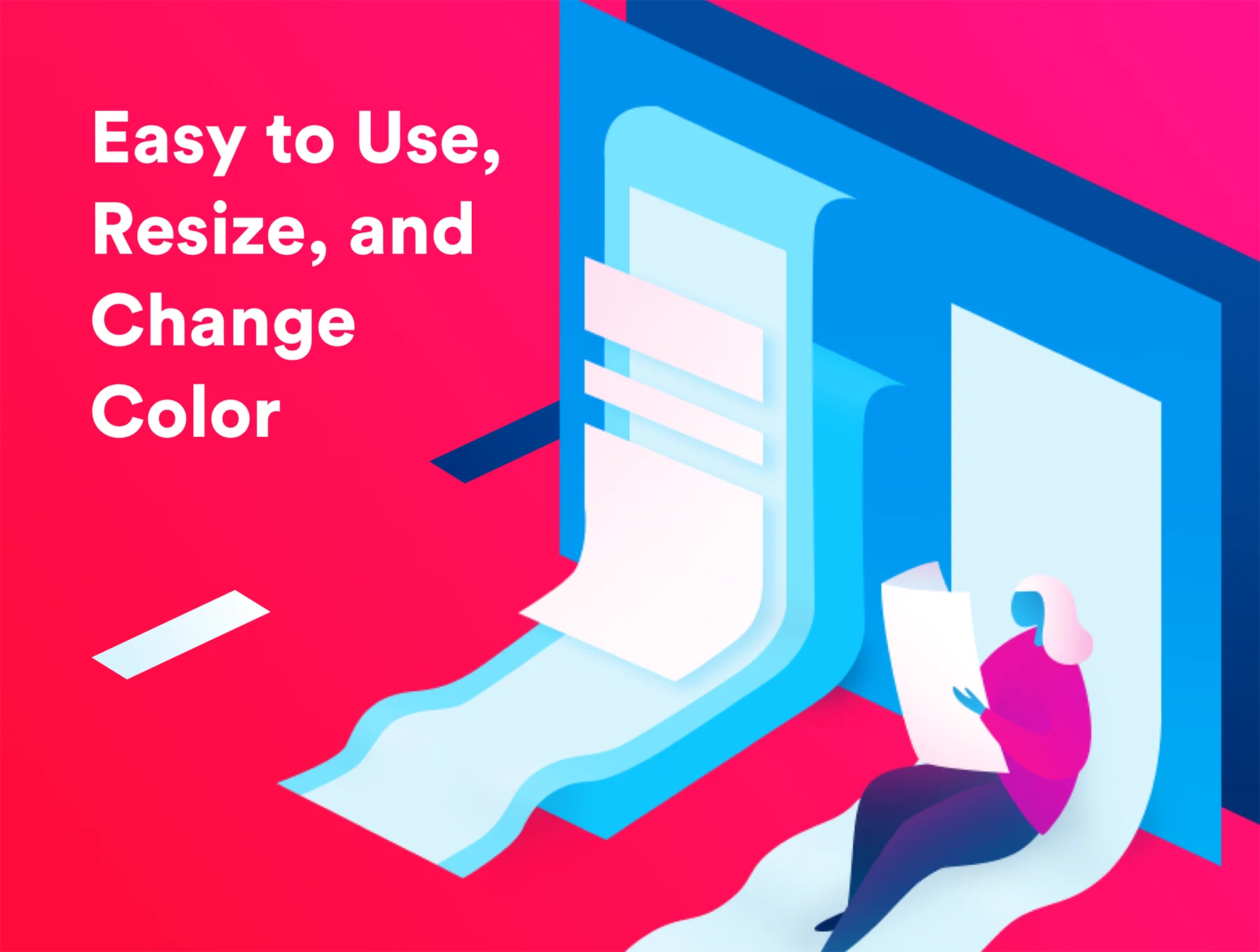 Blockchain 2.5D Illustrations 8