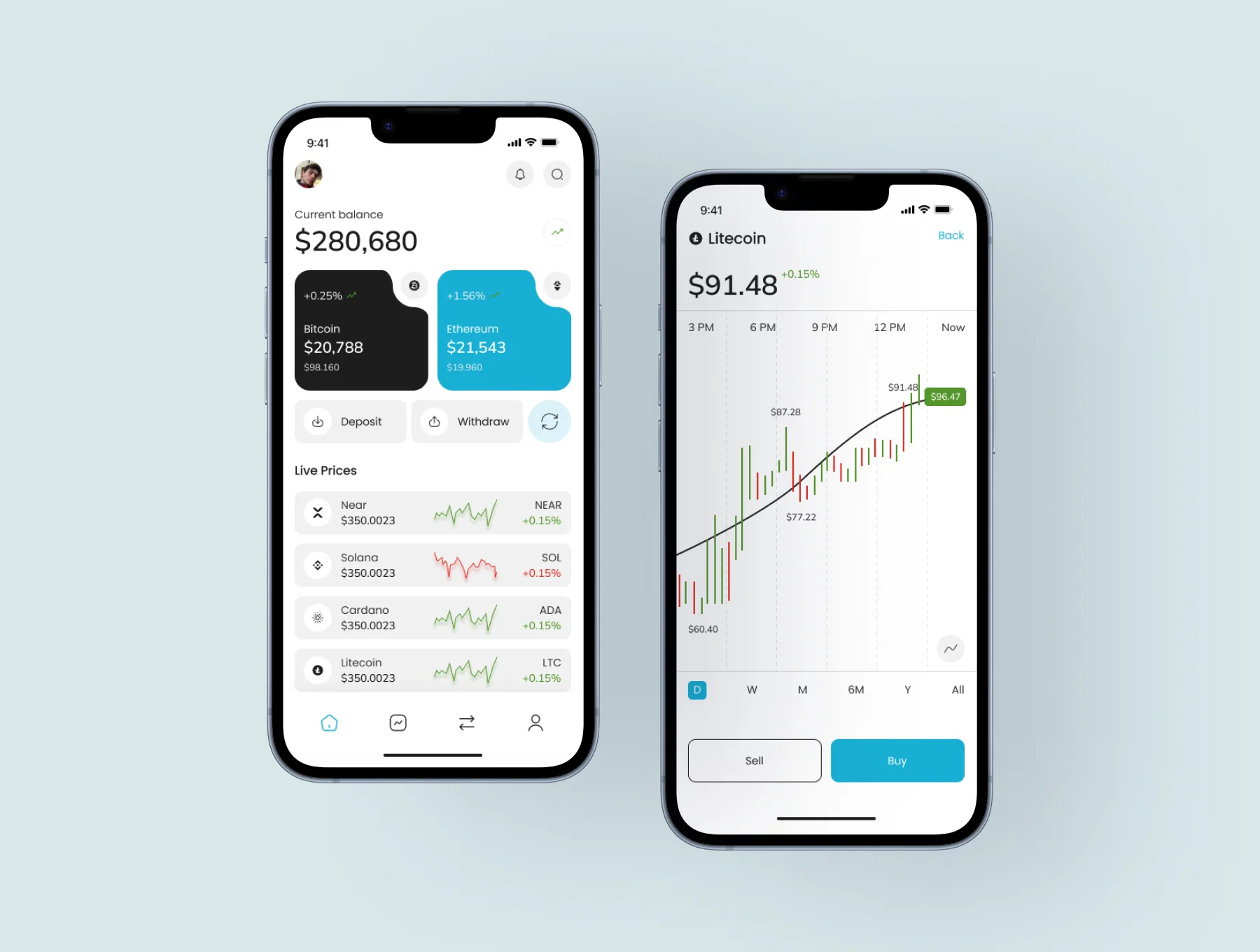 Blockfolio+  - Crypto Wallet Premium UI Kits App 4