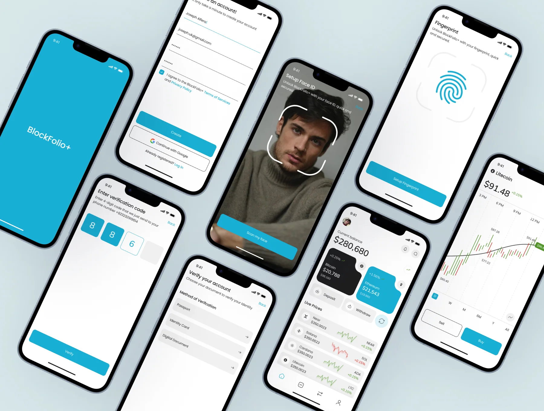 Blockfolio+  - Crypto Wallet Premium UI Kits App 6