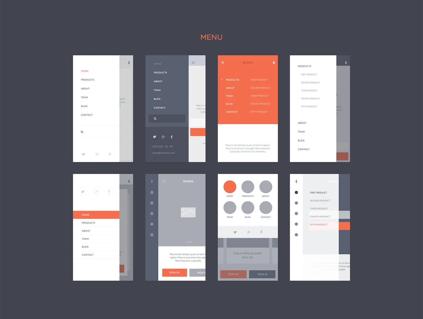 Blocks iOS Wireframe Kit 2