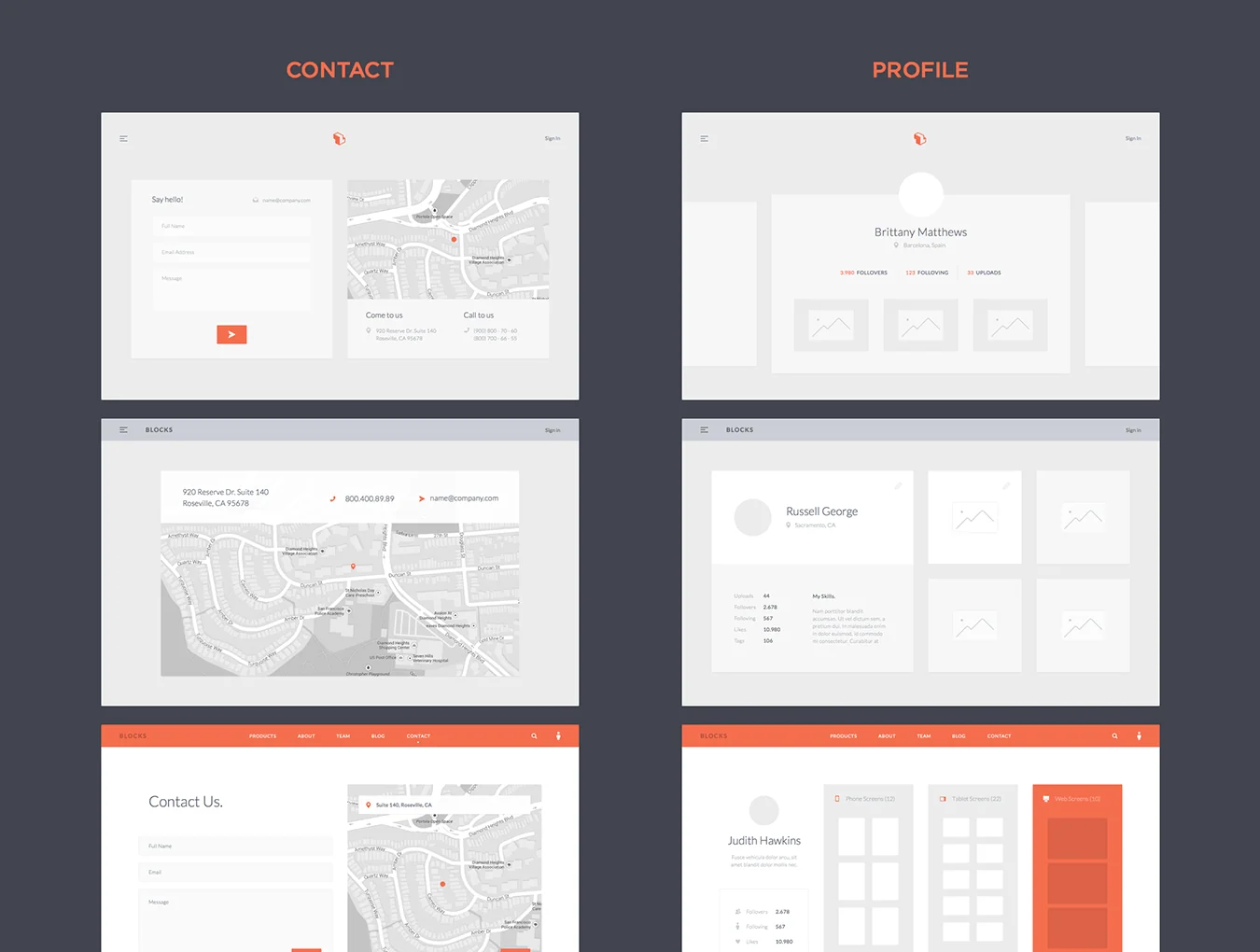 Blocks Wireframe Kit 5