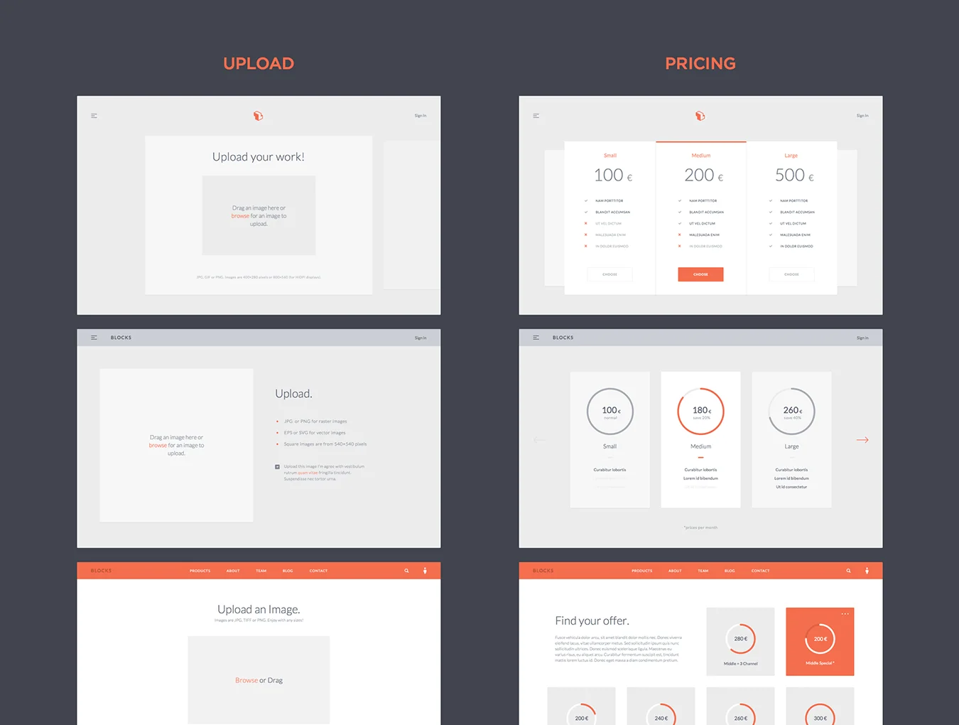 Blocks Wireframe Kit 6