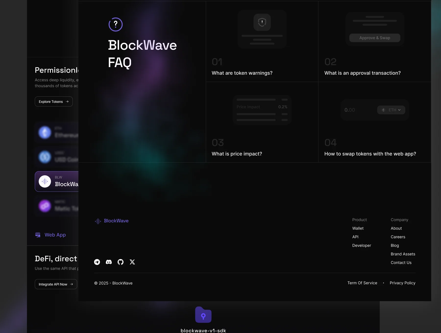 BlockWave - Crypto Swap Landing Page Website Template 2