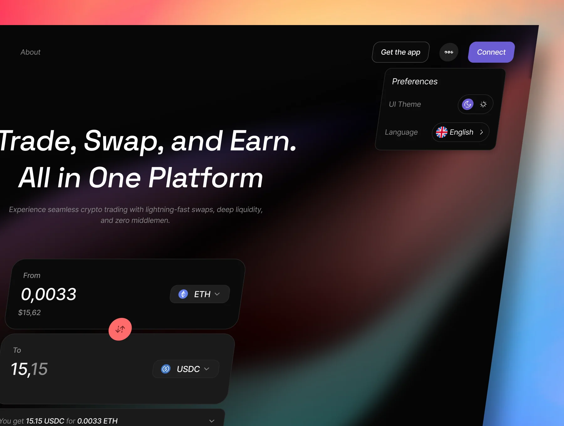 BlockWave - Crypto Swap Landing Page Website Template 4
