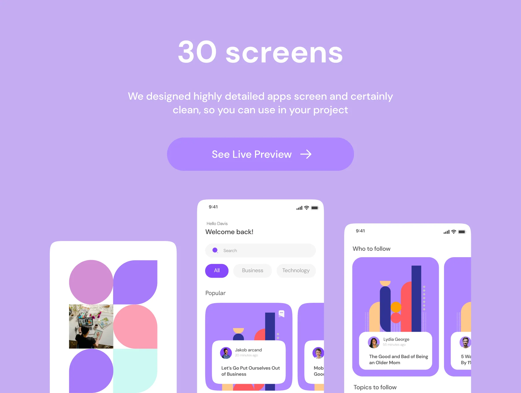 Blogie - Blog Apps UI KIT 4