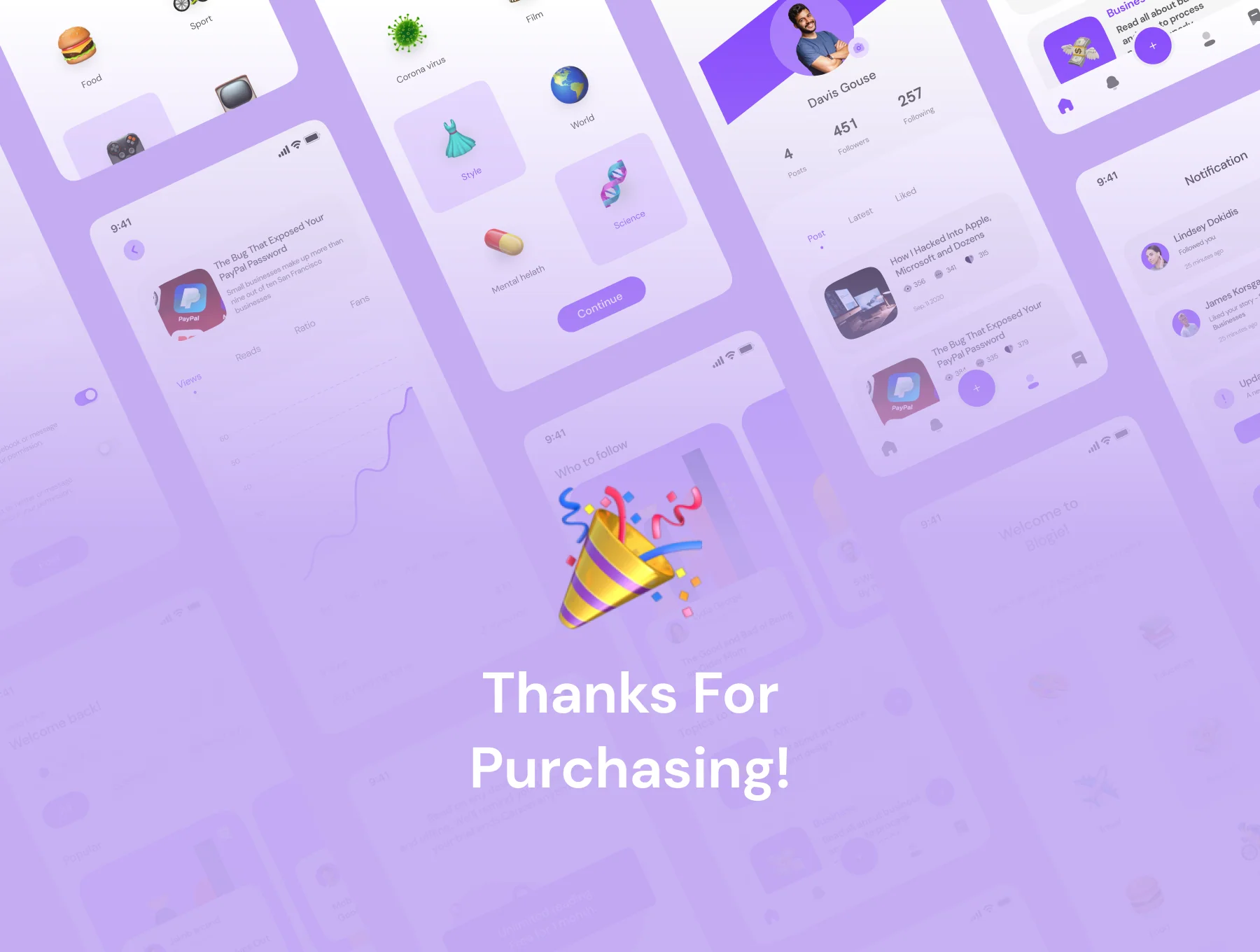 Blogie - Blog Apps UI KIT 6