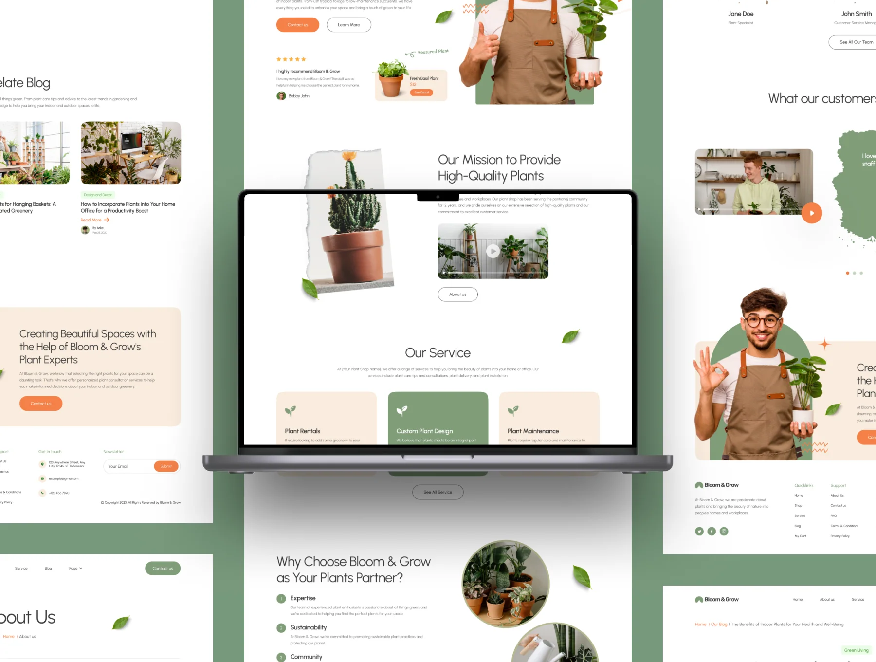 Bloom & Grow - Plant Shop and Service Web Tempates 5