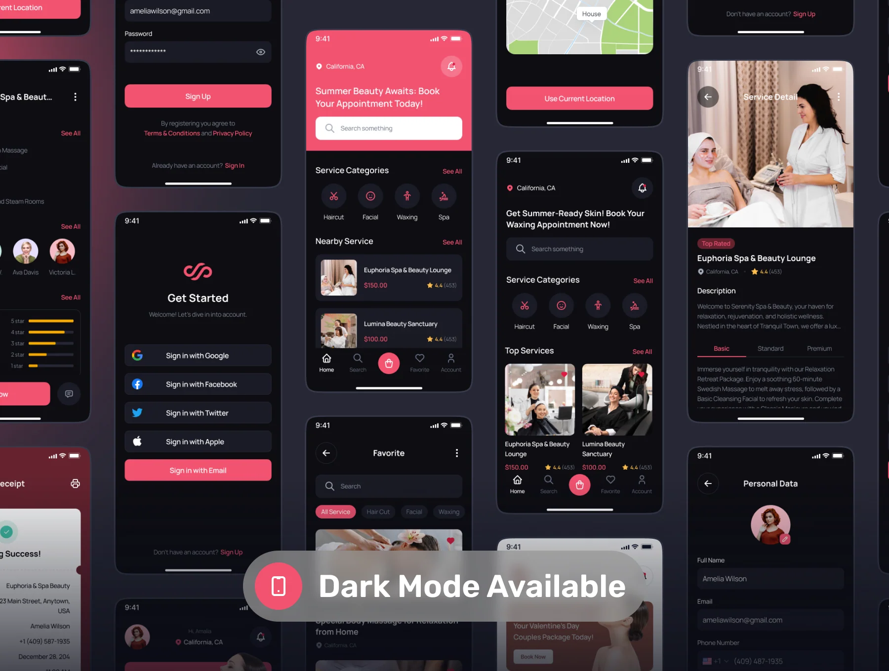 BLOOMS - Beauty & Spa Services Booking App UI Kit 2