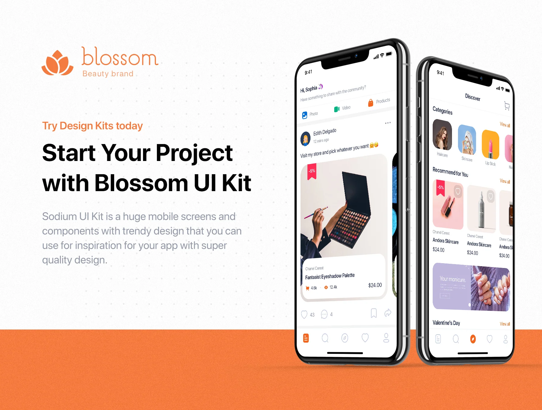 Blossom - Beauty mobile UI Kit 4