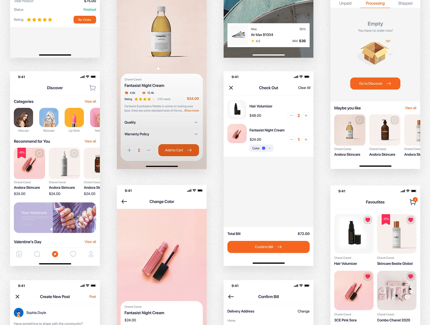 Blossom - Beauty mobile UI Kit 7
