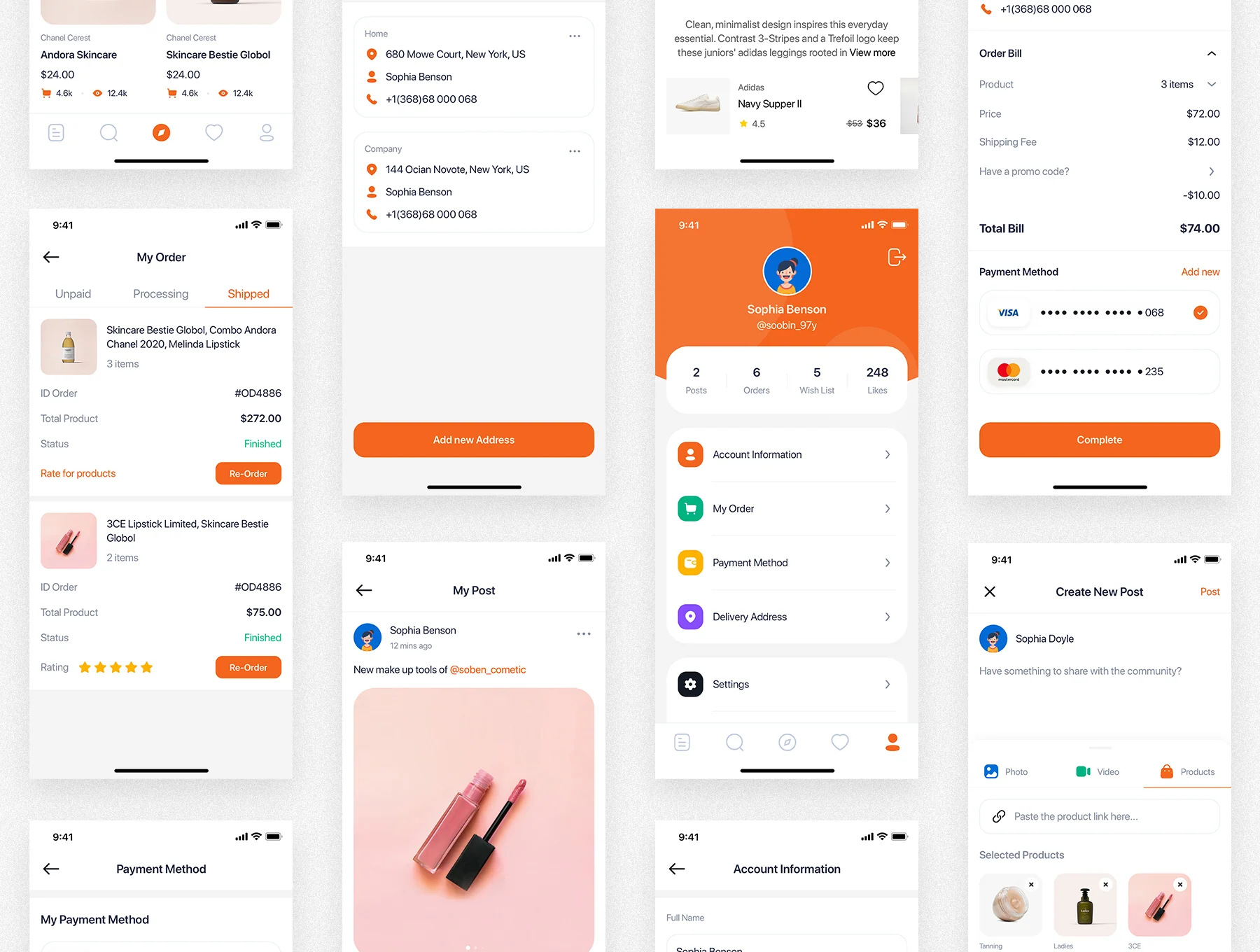 Blossom - Beauty mobile UI Kit 8