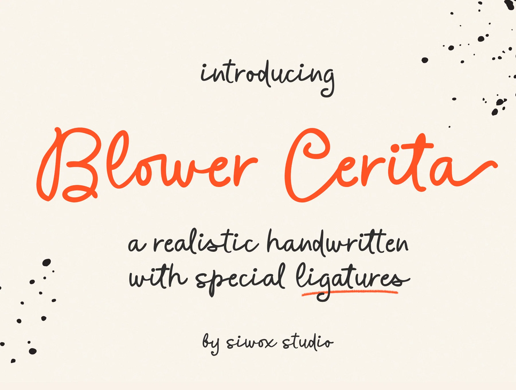 Blower Cerita - a handwritten font