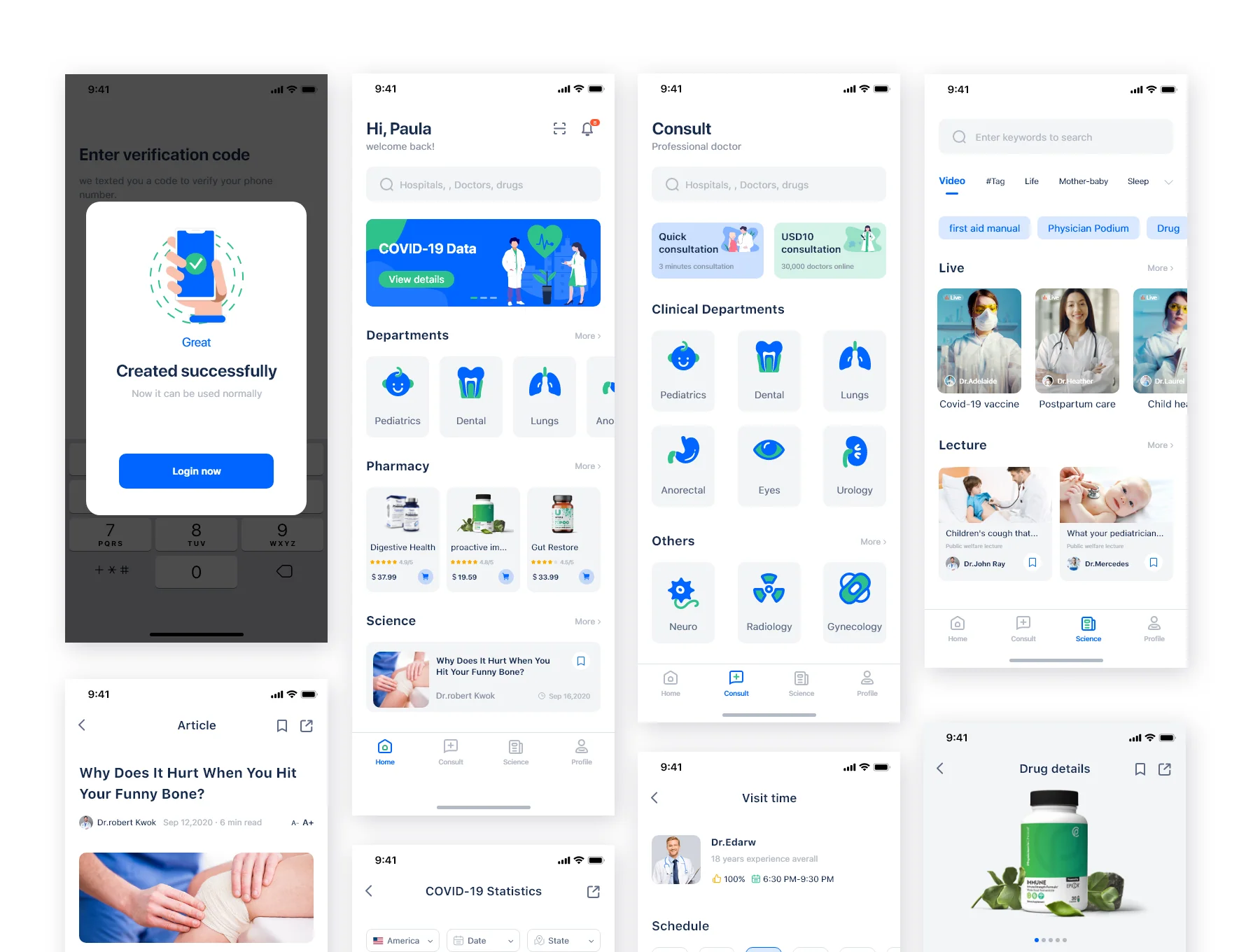 Blue online medical mobile app 6