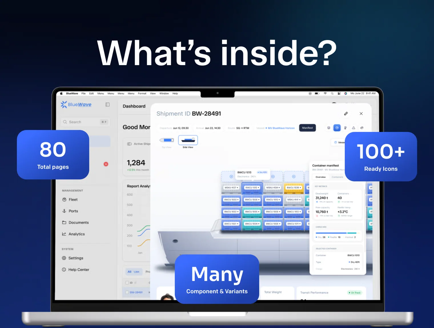BlueWave - Cargo & Logistics Dashboard UI Kit 4