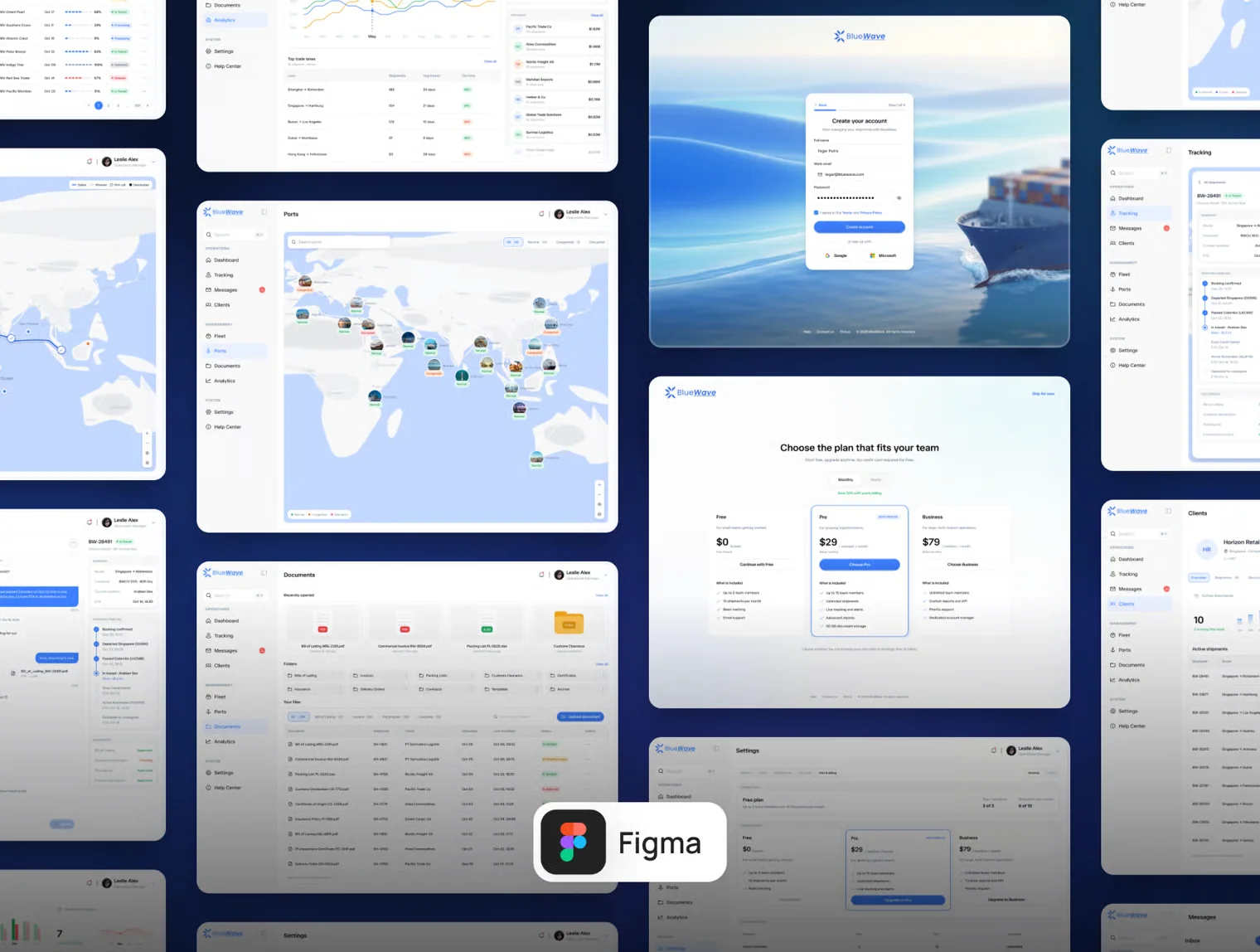 BlueWave - Cargo & Logistics Dashboard UI Kit 7