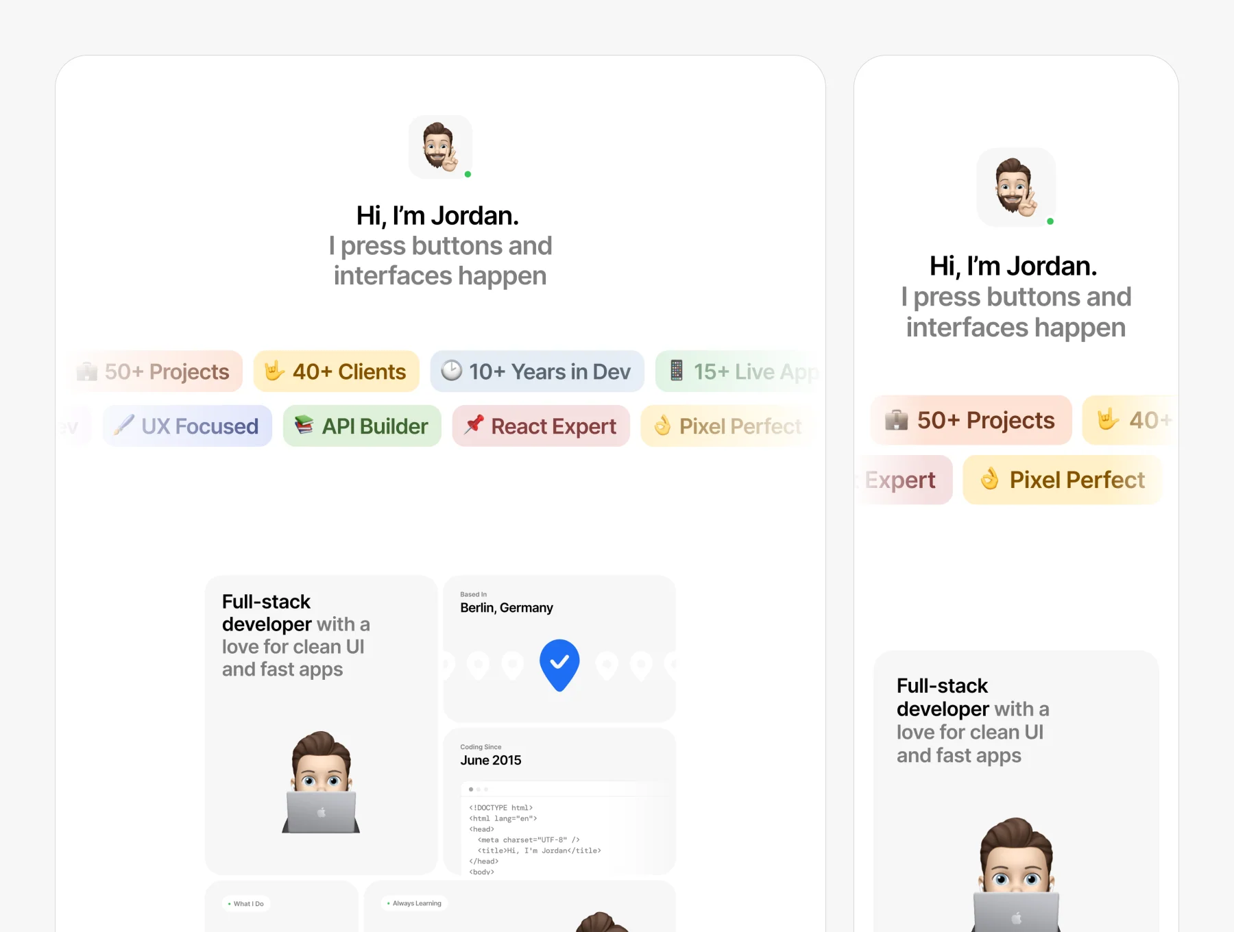 Bluren – Portfolio Website 3