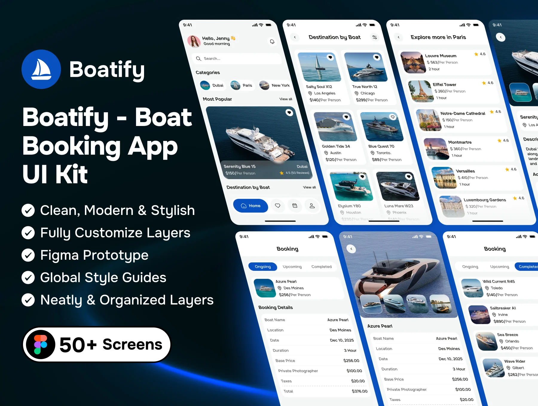 Boatify - Boat Booking App UI Kit