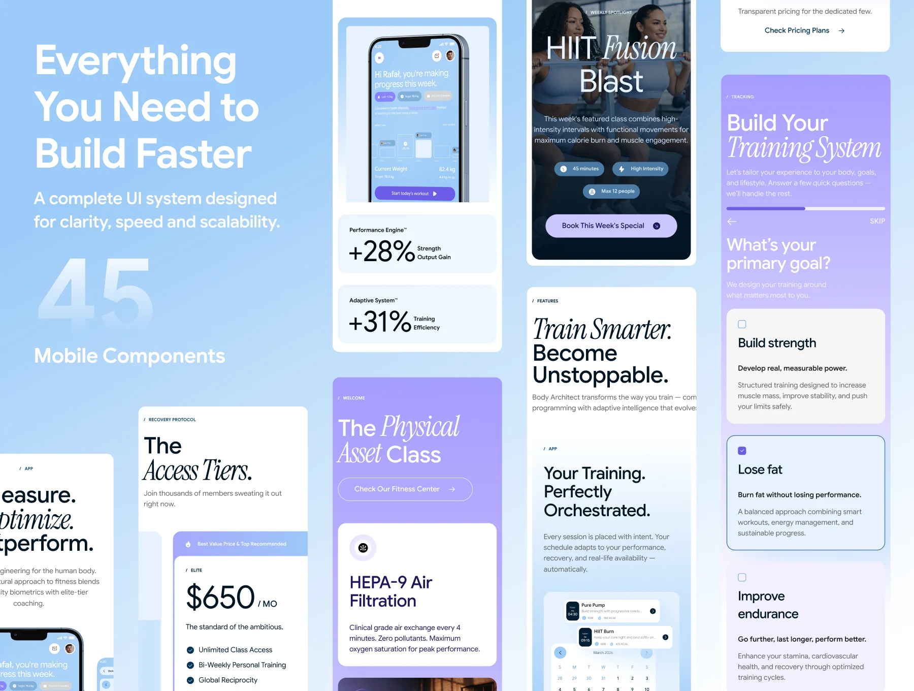 Body Architect — Fitness & Gym Website UI Kit 2