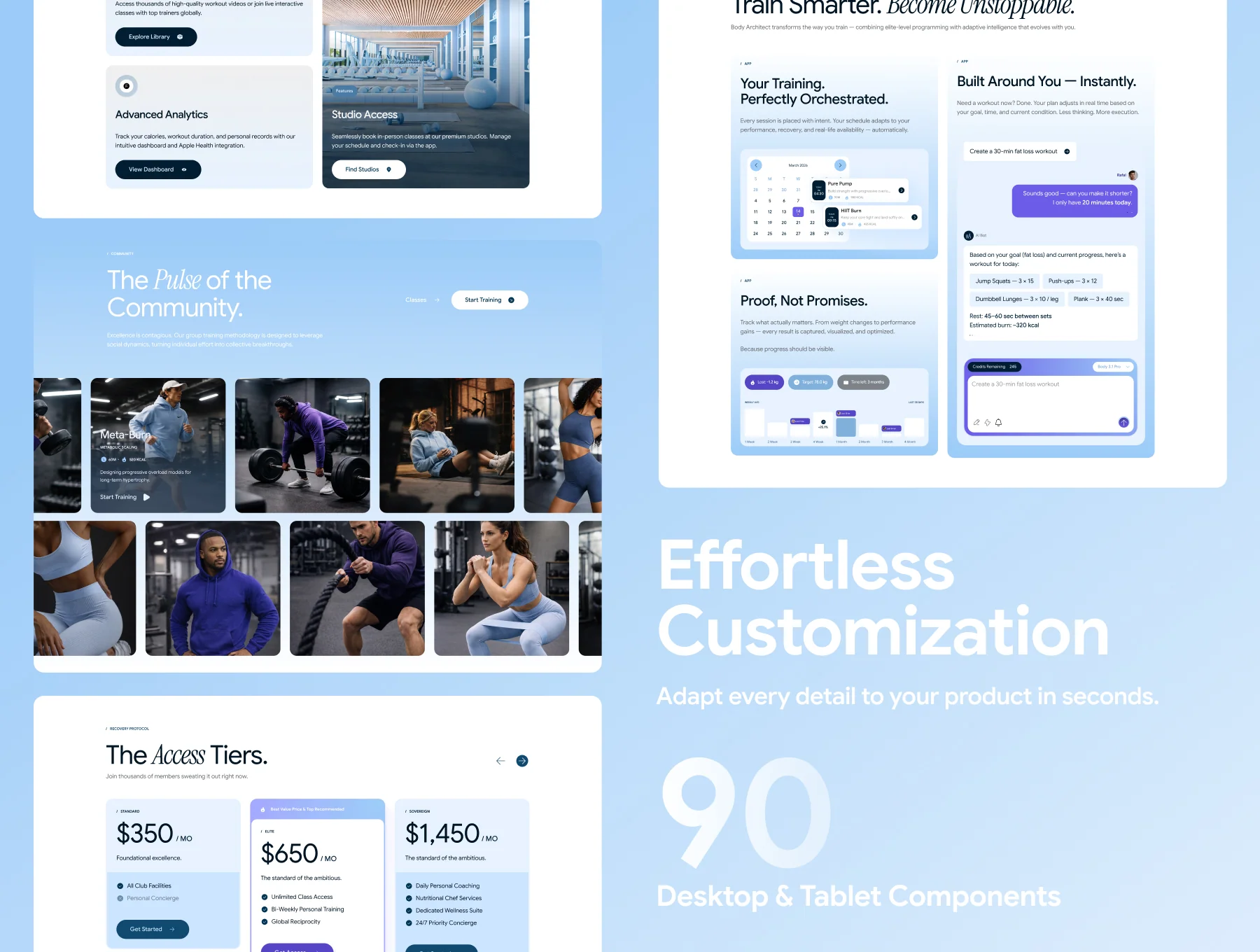 Body Architect — Fitness & Gym Website UI Kit 4