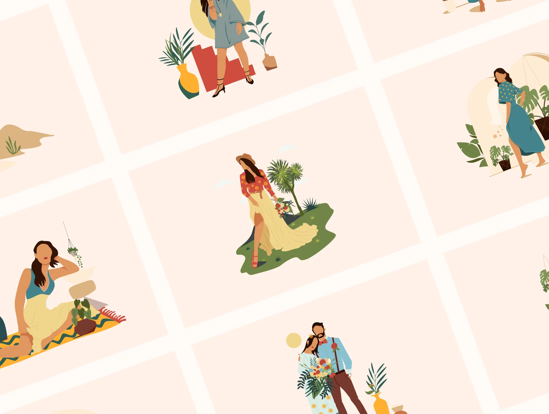 Boho Fashion Illustration Set 8
