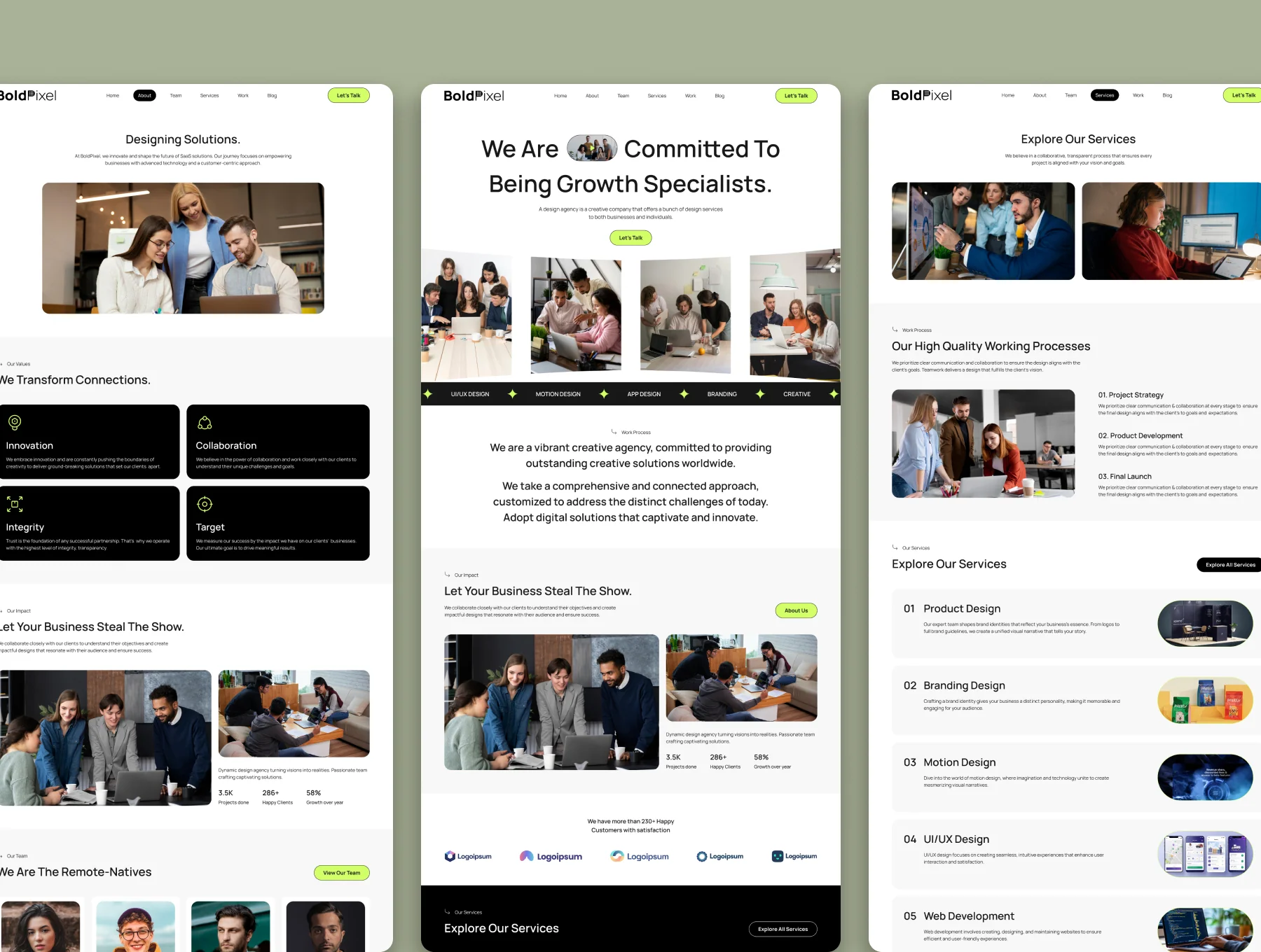 BoldPixel Agency Website UI Kit 4