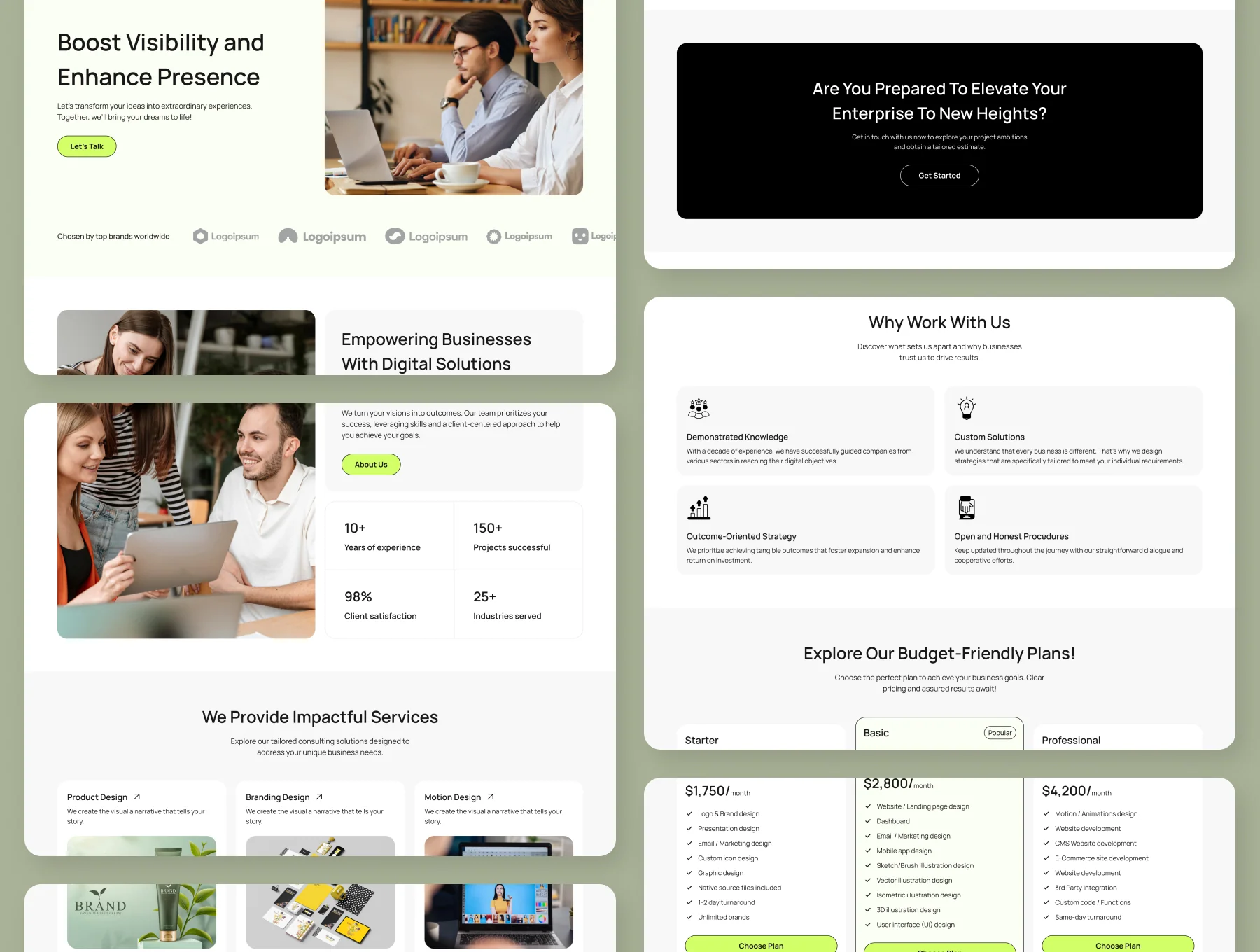 BoldPixel Agency Website UI Kit 8