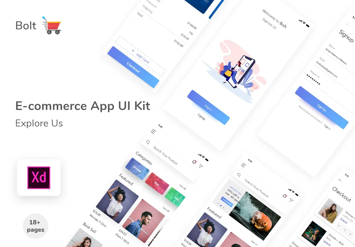 Bolt - Ecommerce ISO App Ui kit