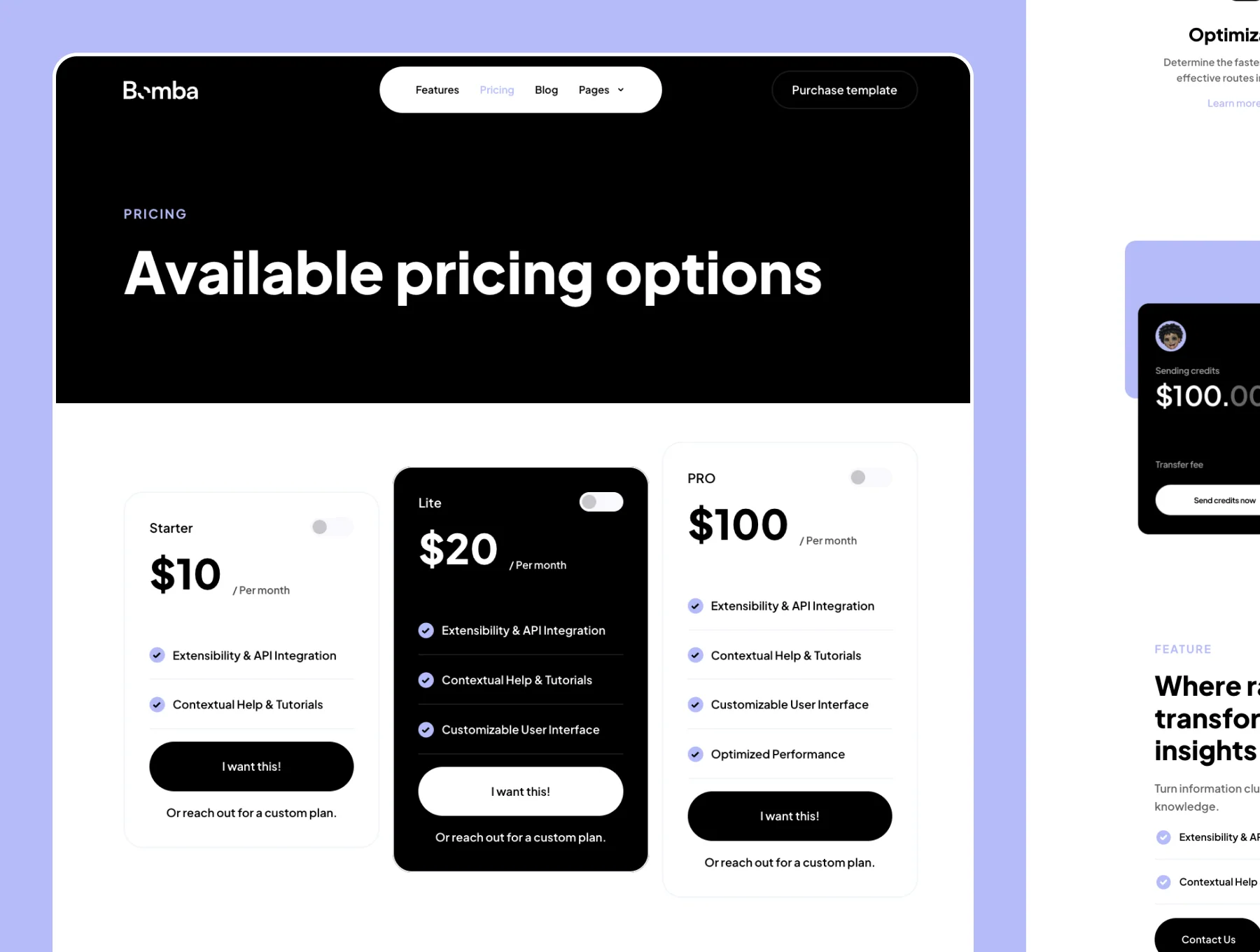 Bomba Framer template 2