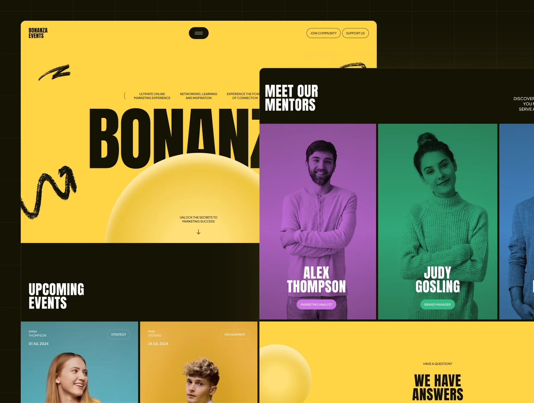 BONANZA — Online Events Website 2