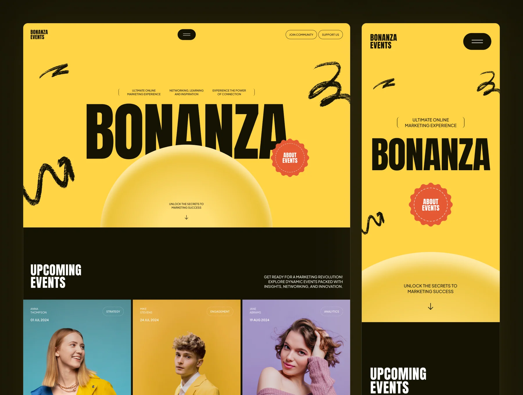 BONANZA — Online Events Website 3
