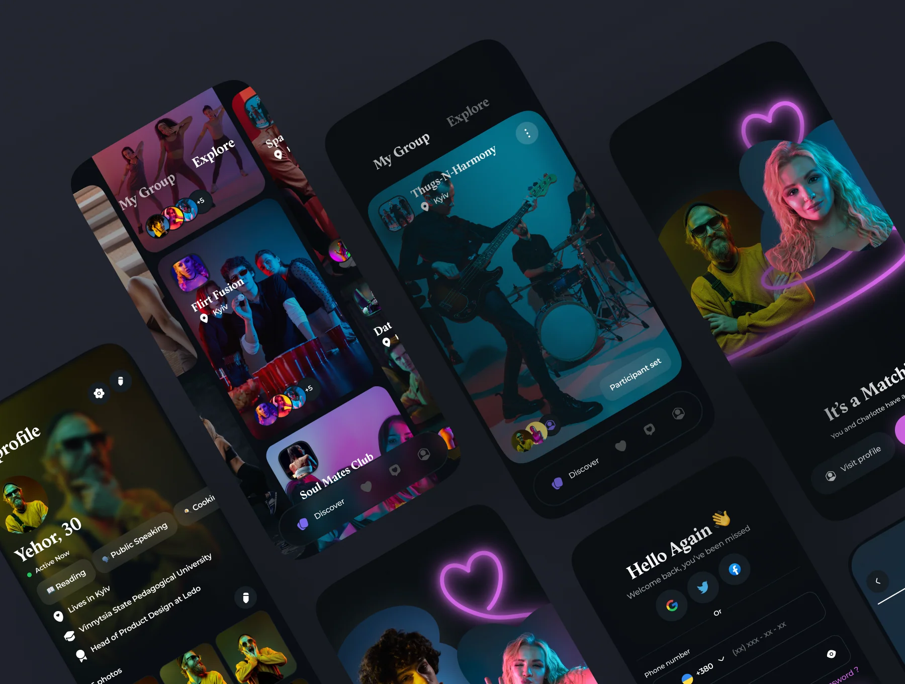 Bonding - Group Dating App UI Kit