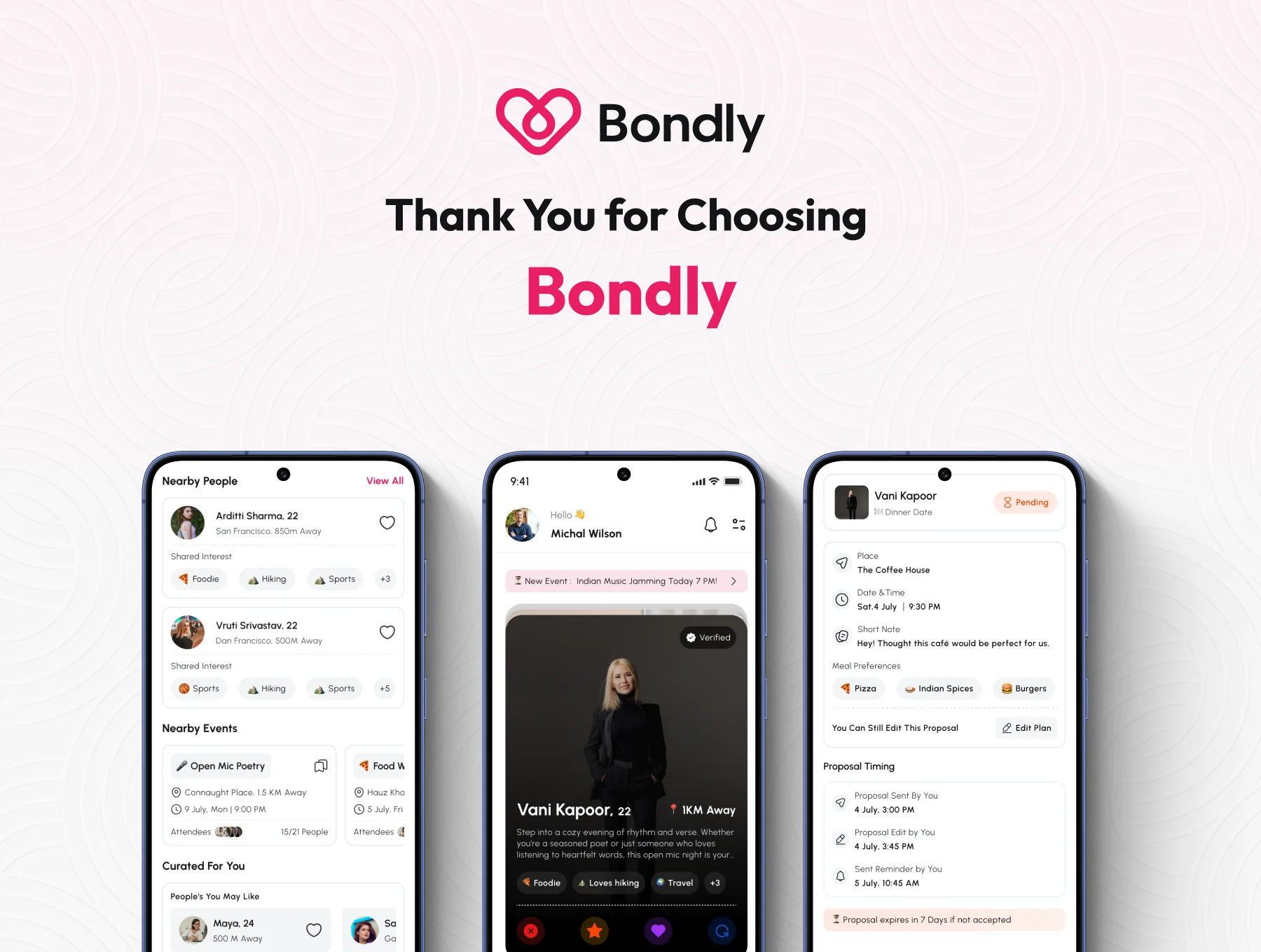 Bondly – Dating & Social App UI Kit 8