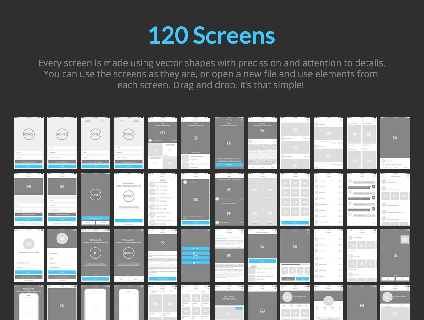 Bones Wireframe Kit Pack 3