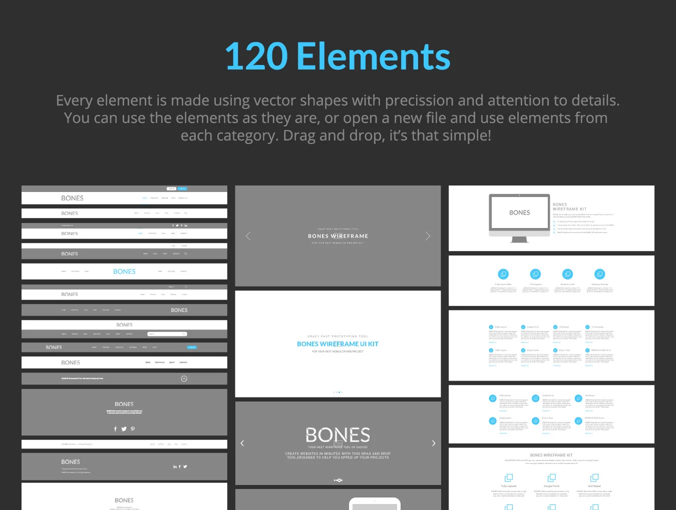 Bones Wireframe Kit Pack 4