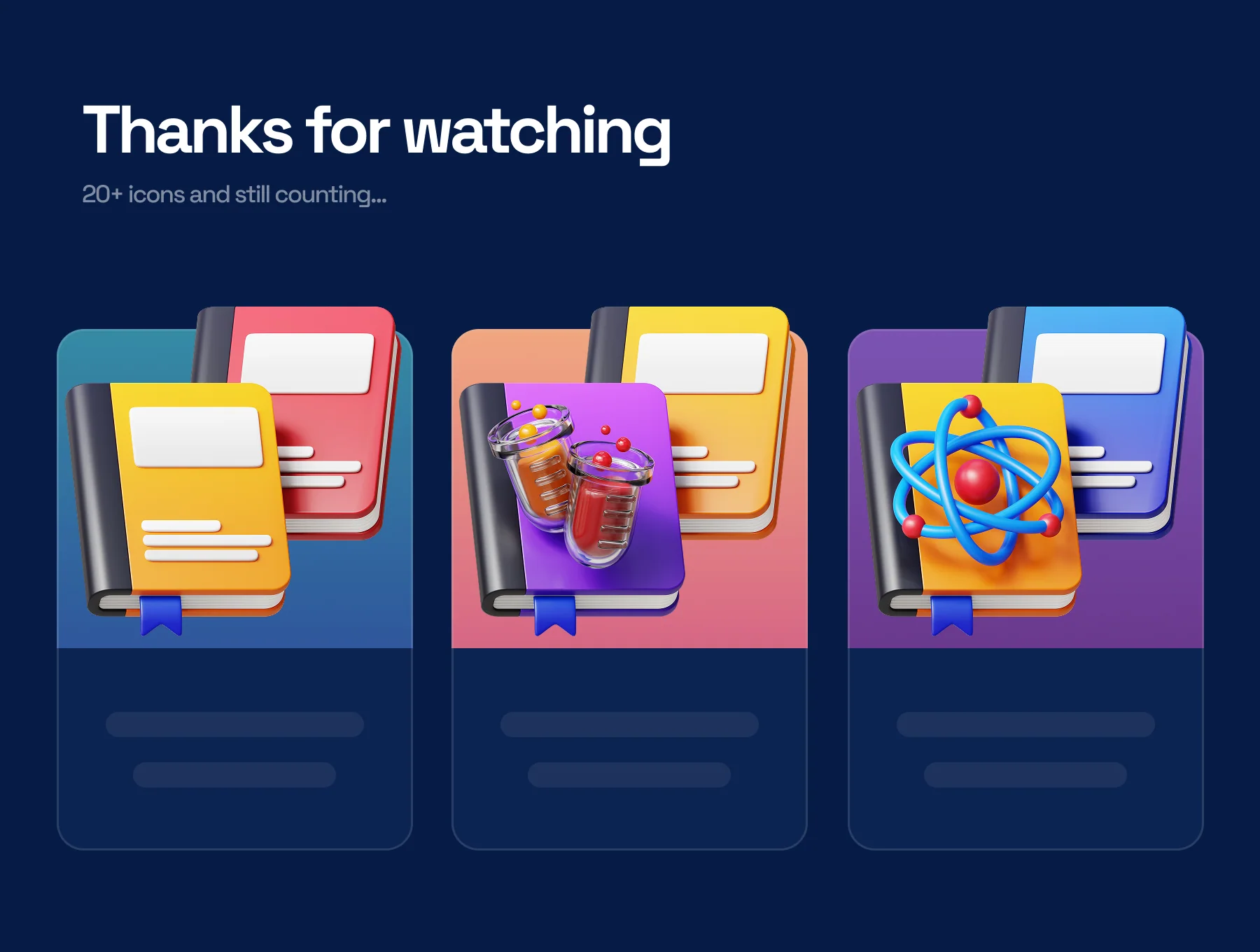 Book 3D Icon Pack 5