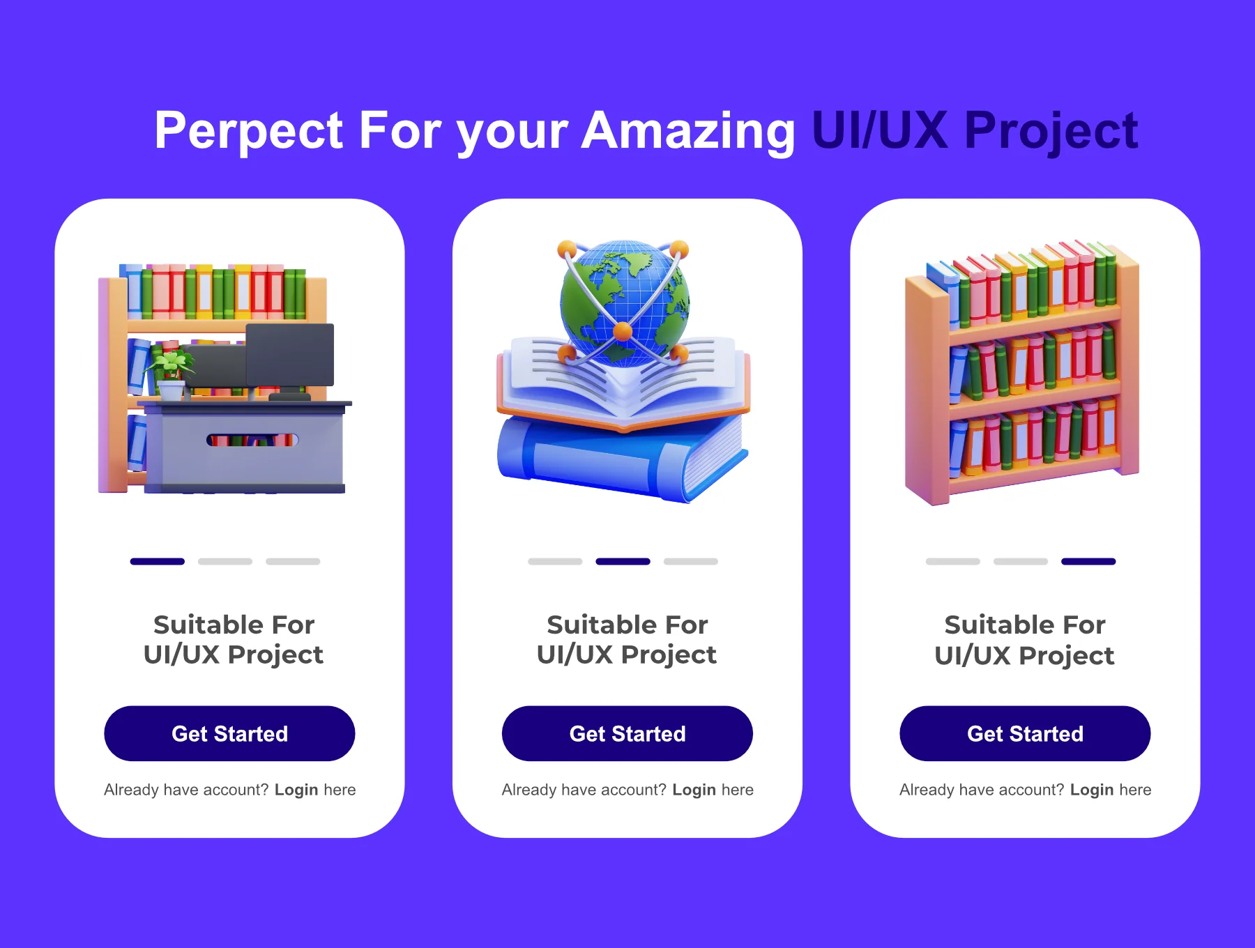 Book & Library 3D Icons Packs 3