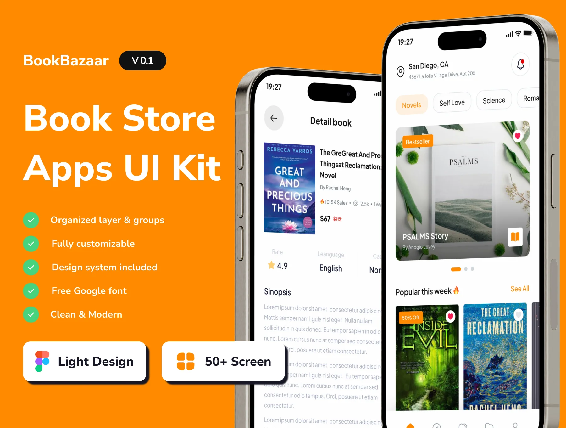 BookBazaar - Book Store Mobile App UI Kits