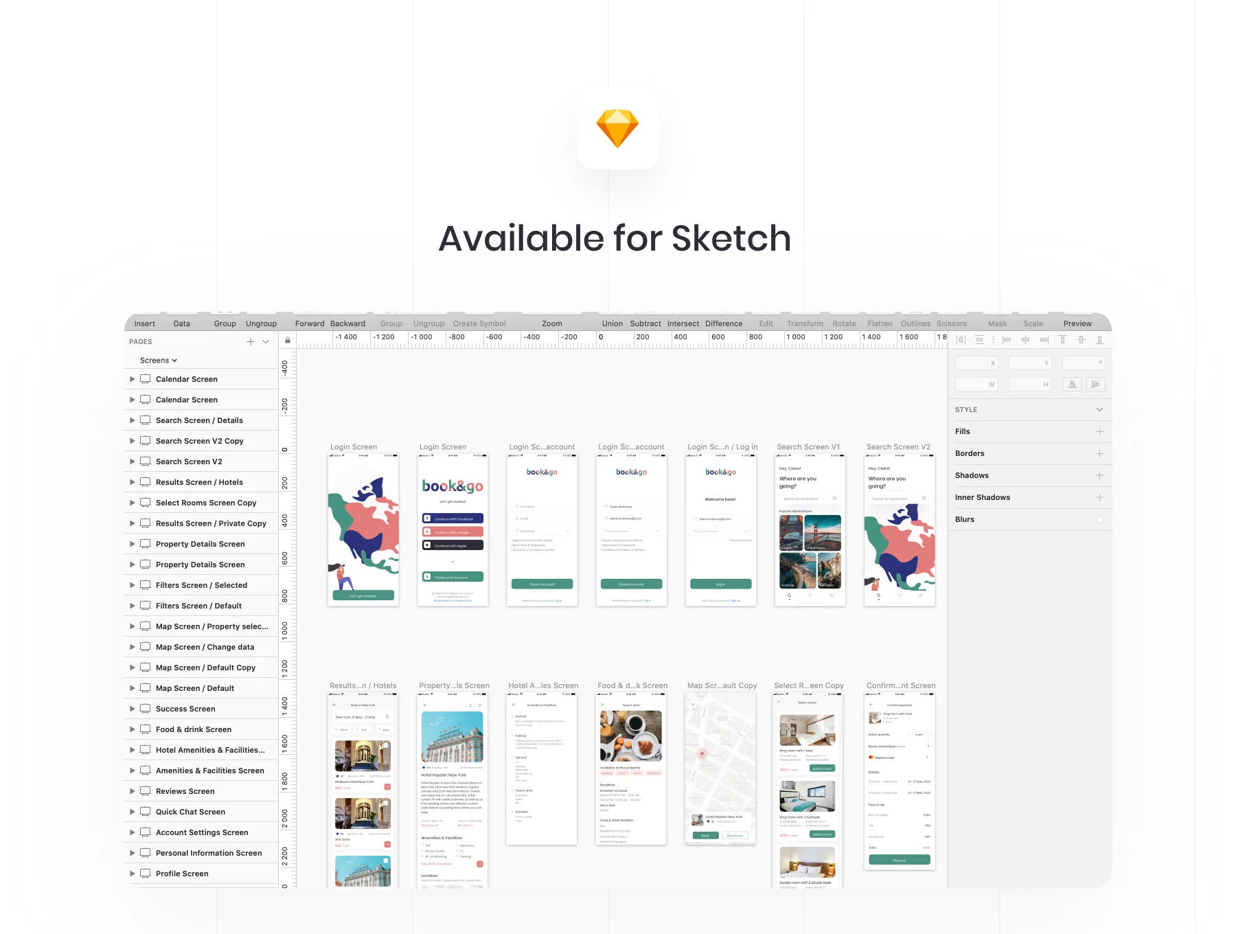 book&go UI kit 4