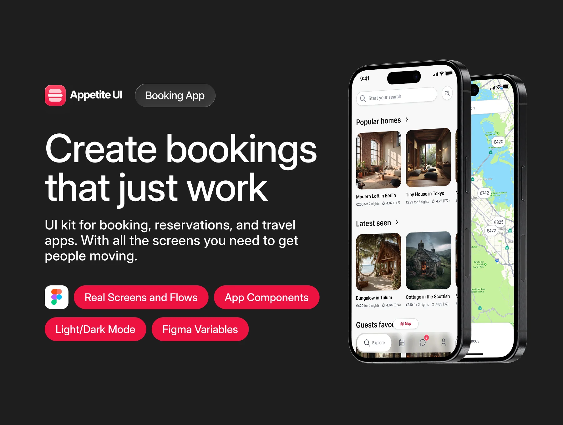 Booking Pack for Mobile App Design