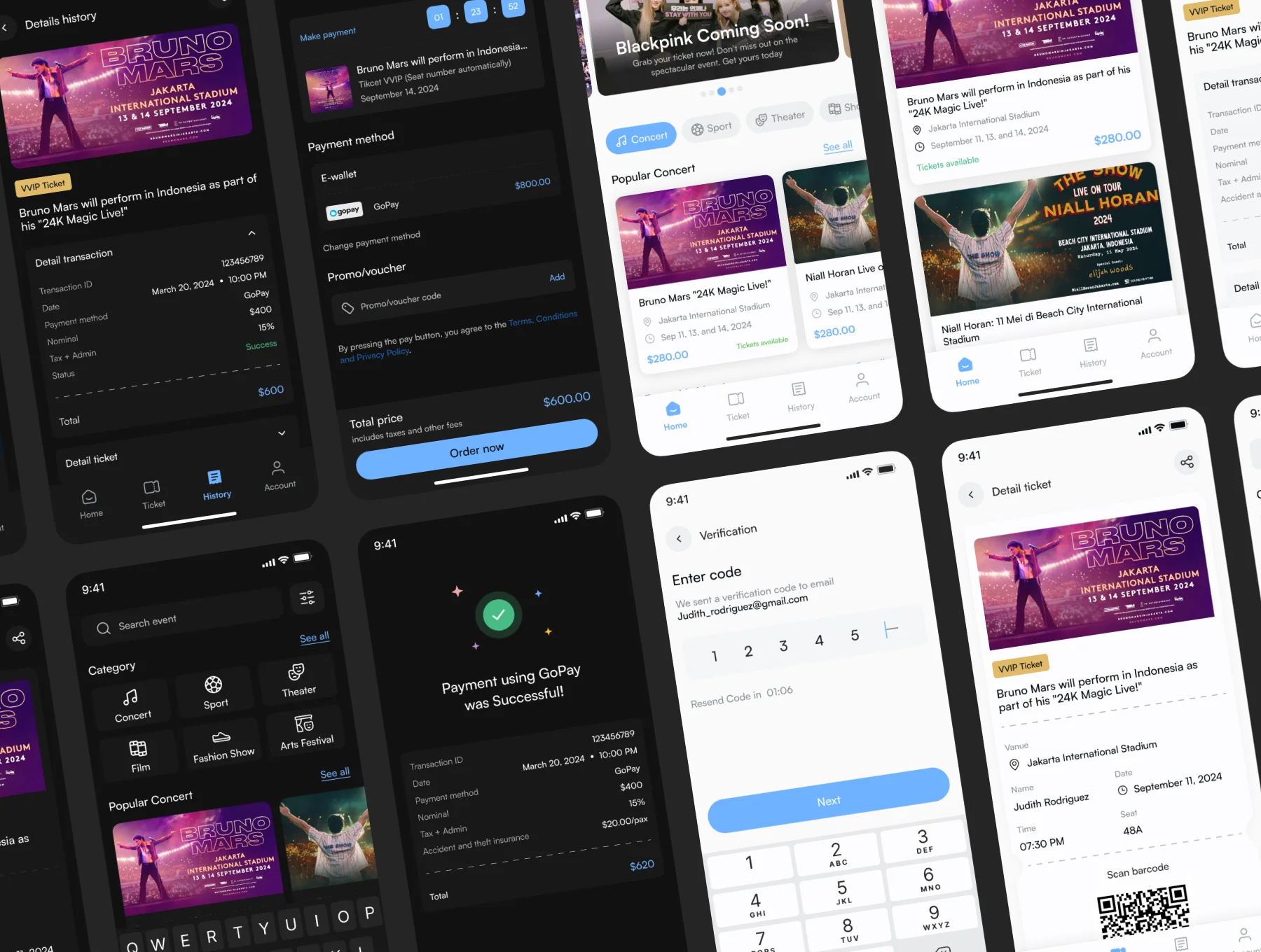 Booking Ticket Event App - UI Kit 7