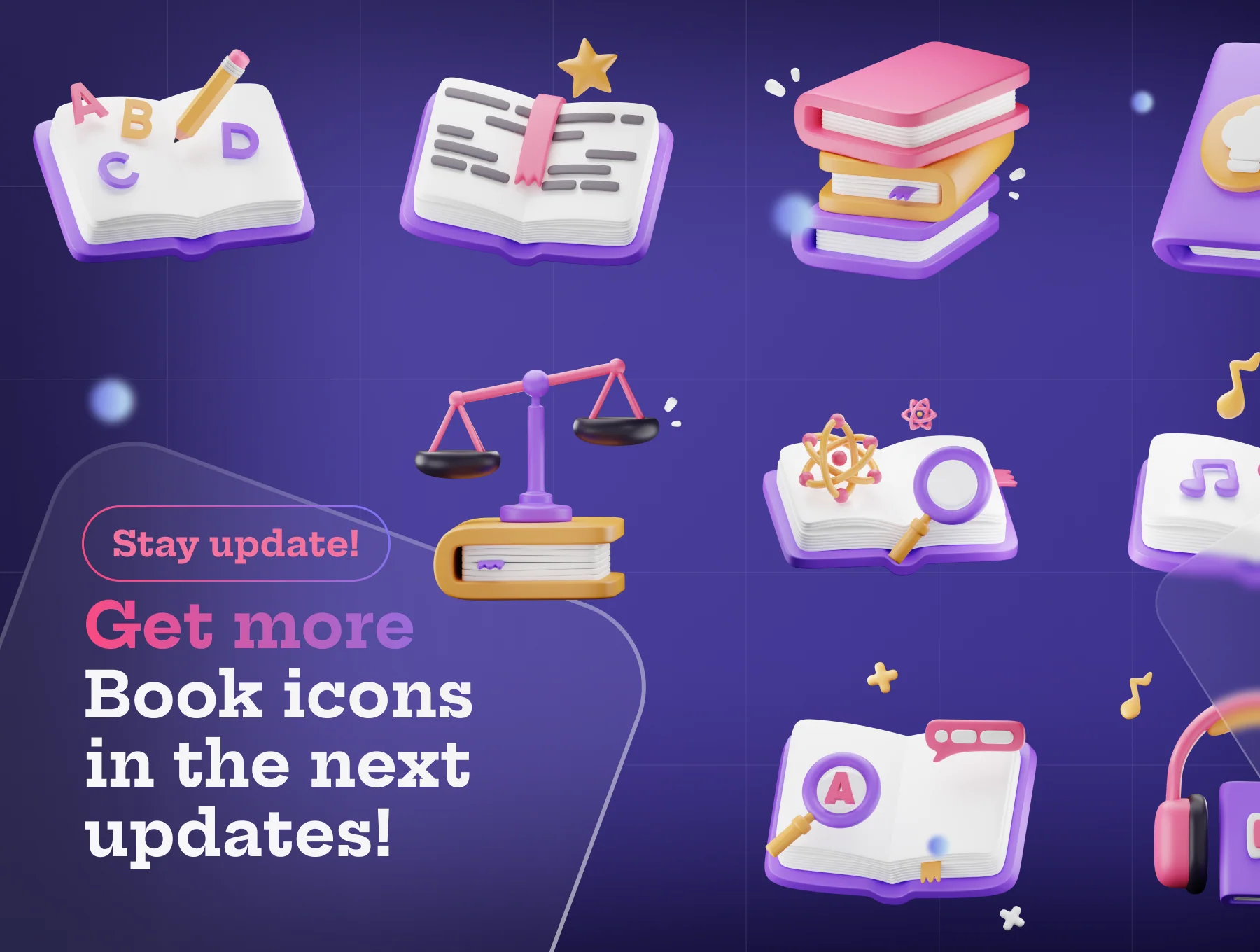 Bookly - Books & School Stationery 3D Icon 7